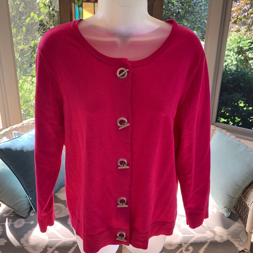 Premier Studio rayon/nylon watermelon-red sweater